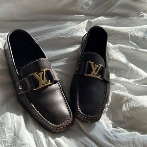 Vintage Louis Vuitton Monte Carlo leather flats MEN size 8.5